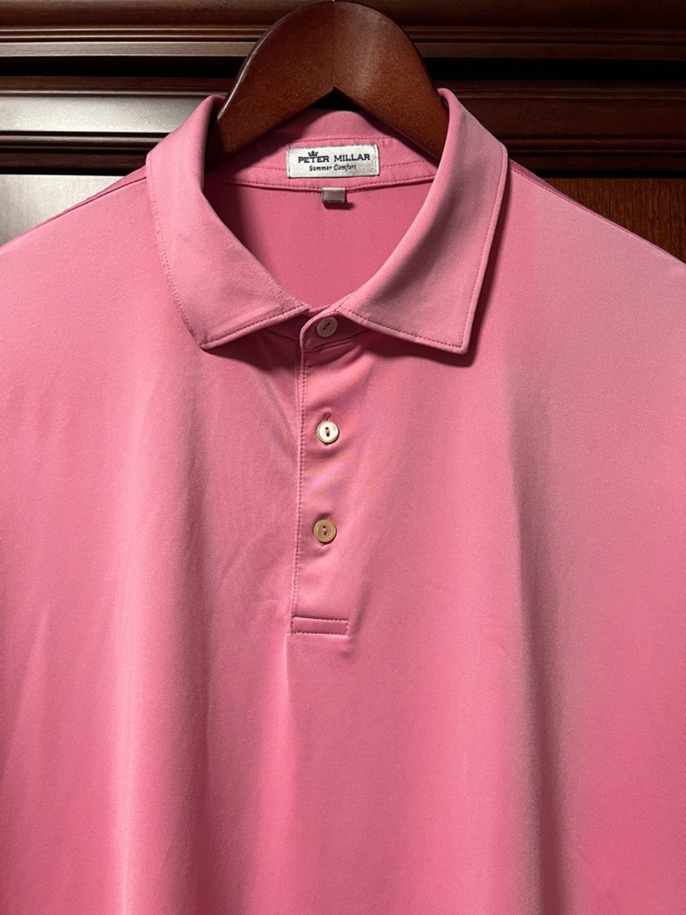 Peter Millar Summer Comfort Soft Lightweight Stretch Tropical Coral Golf Polo!